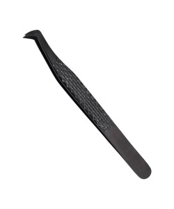 Mini Boot Volume Eyelash Tweezers Plasma Black Color Coating Lash Tweezer